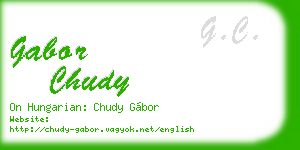 gabor chudy business card